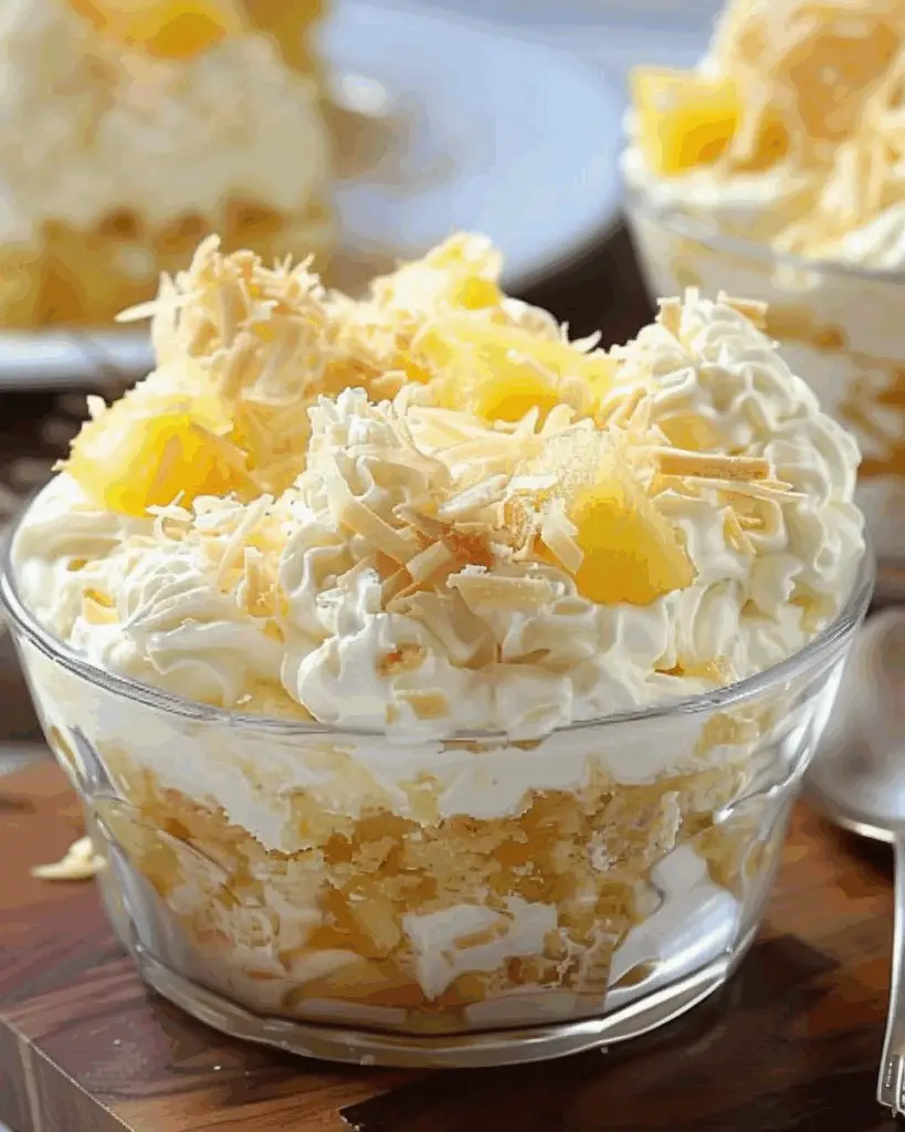 No‑Bake Pineapple Cream Dessert