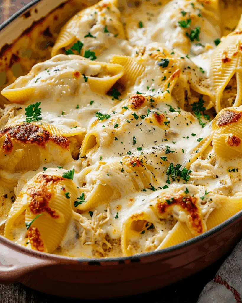 Chicken Alfredo Stuffed Shells