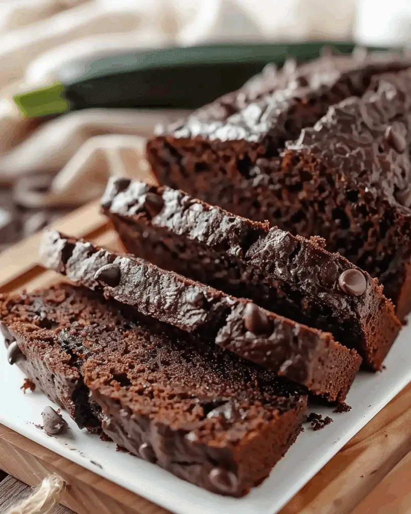 Chocolate Zucchini Bread with Sour Cream