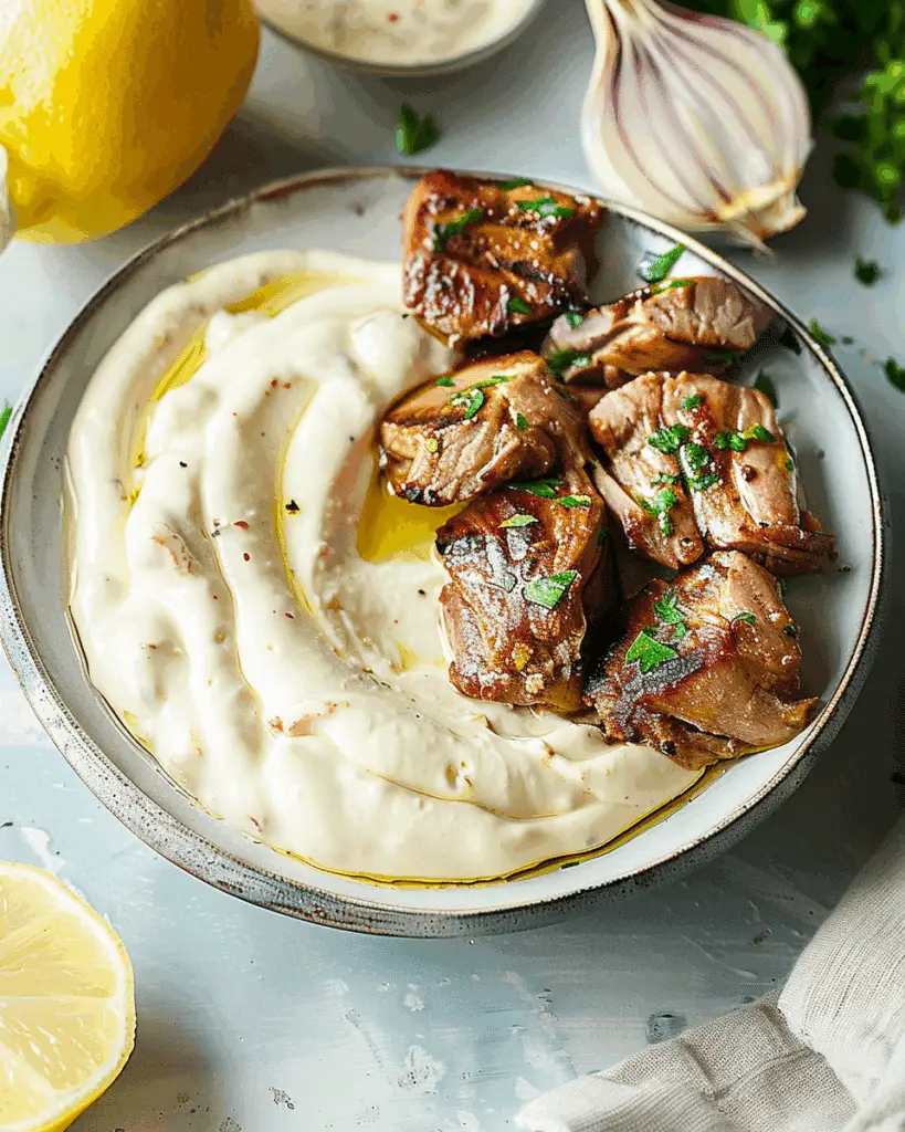 Creamy Garlic Tahini Yogurt Sauce