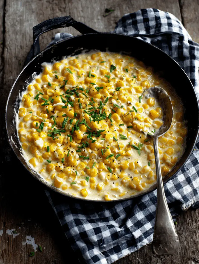 Creamy Skillet Corn with Honey and Cream Cheese