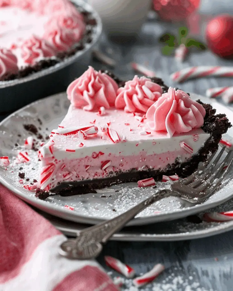 Peppermint No-Bake Pie