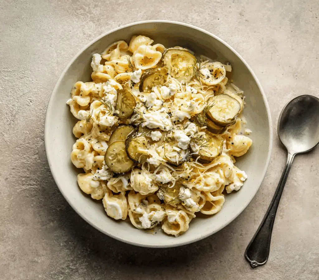 Creamy Dill Pickle Pasta Salad