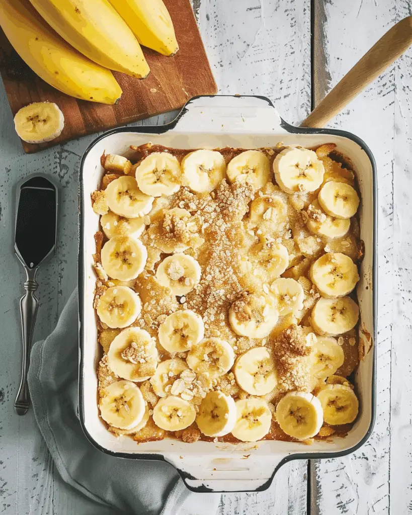 Southern Banana Streusel Cobbler