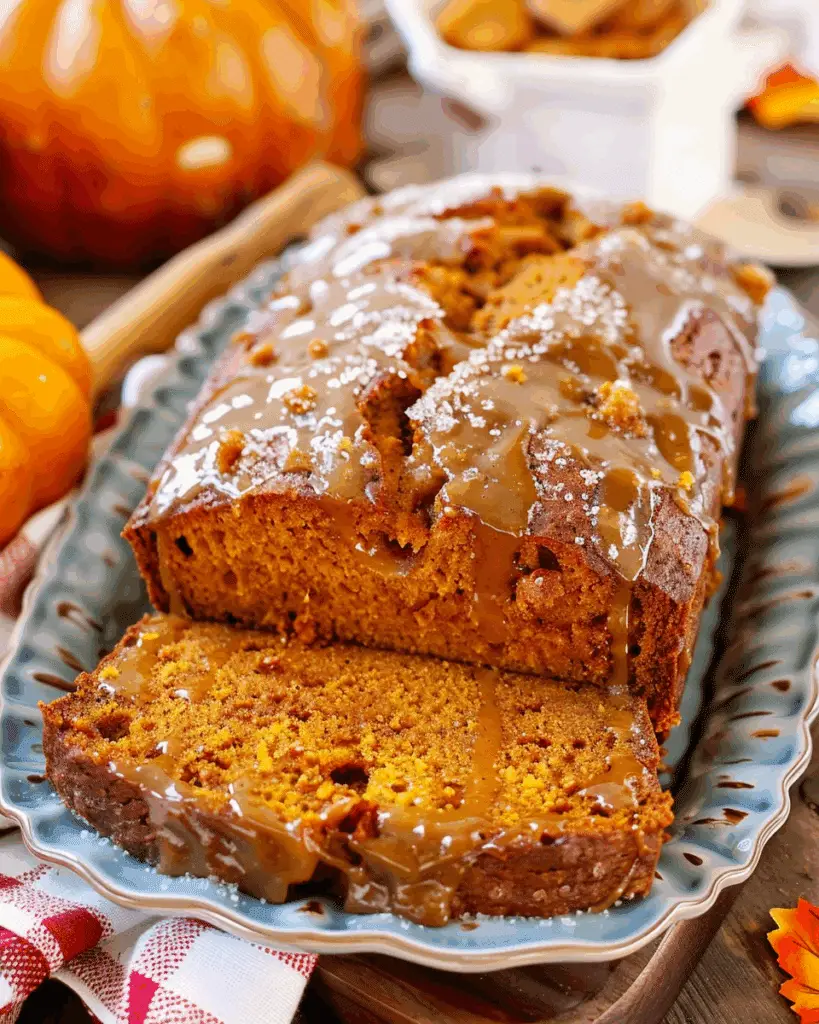 Pumpkin Bread with Brown Sugar Glaze