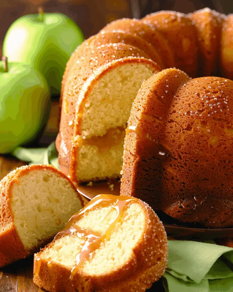 Easy Autumn Caramel Apple Pecan Cinnamon Spice Bundt Cake