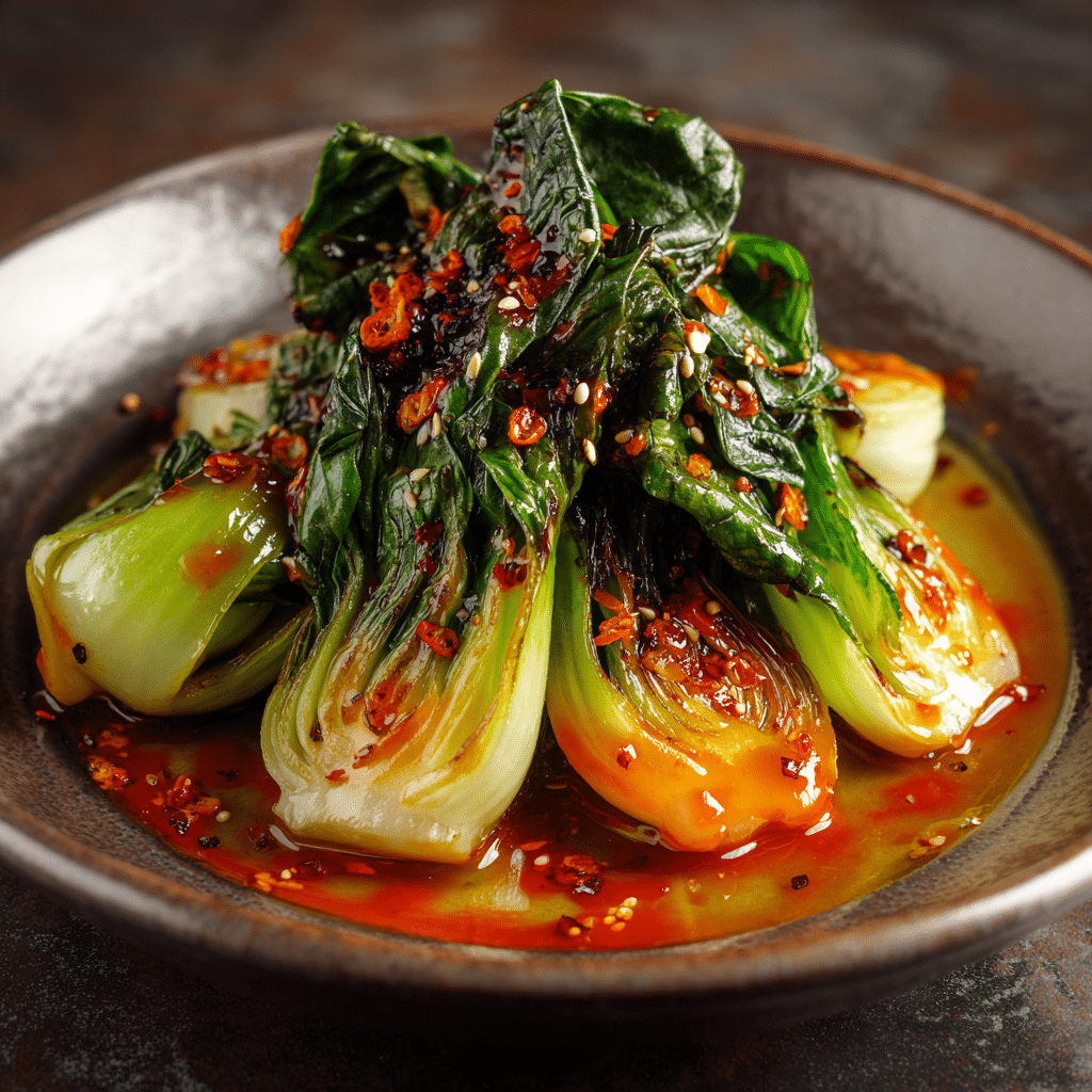 Bok Choy with Ginger Chili Sauce