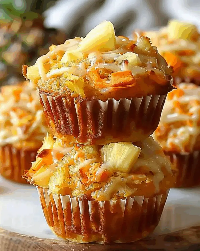 Hawaiian Pineapple Carrot Muffins