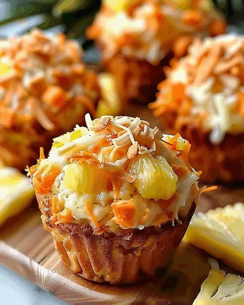 Hawaiian Pineapple Carrot Muffins