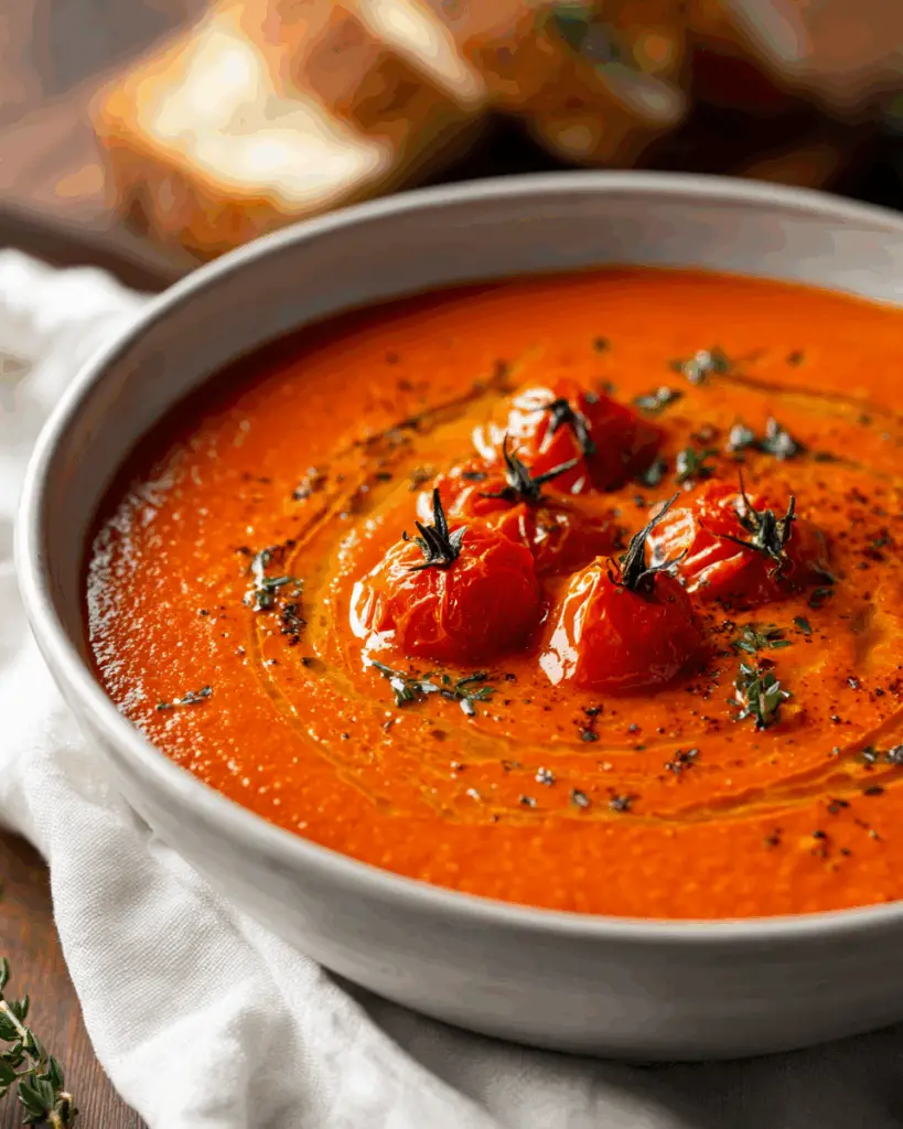 Creamy Roasted Garlic Tomato Soup