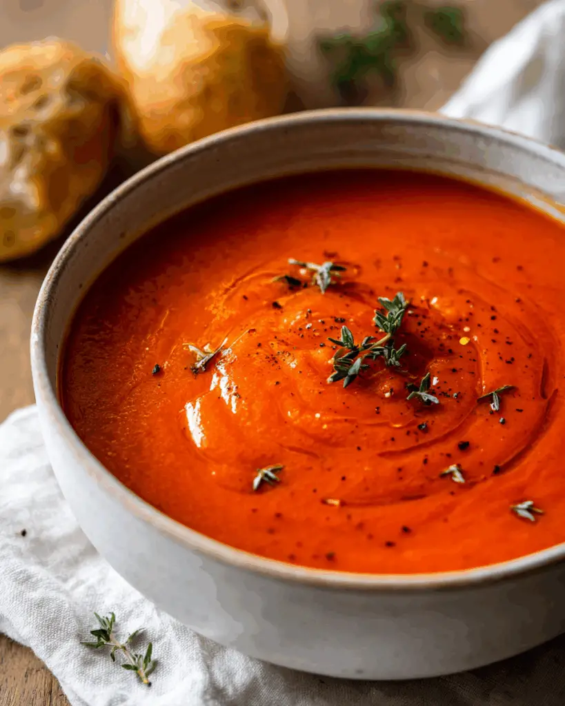 Creamy Roasted Garlic Tomato Soup