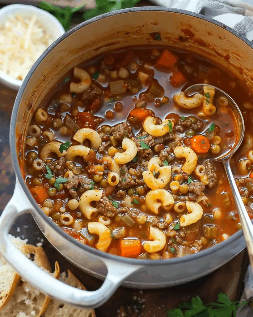 Beef Macaroni Soup Recipe