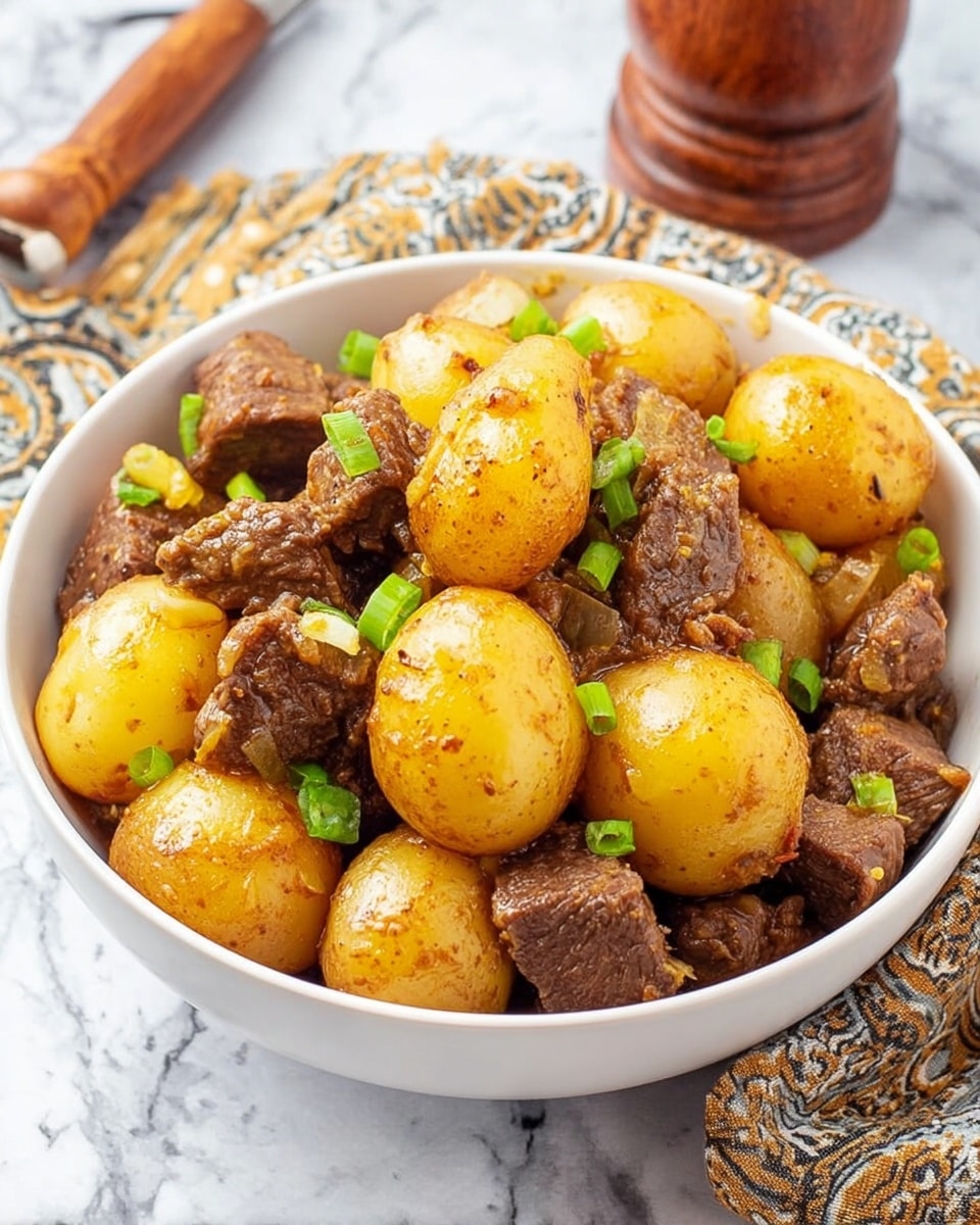 Garlic Butter Beef Bites with Potatoes Recipe