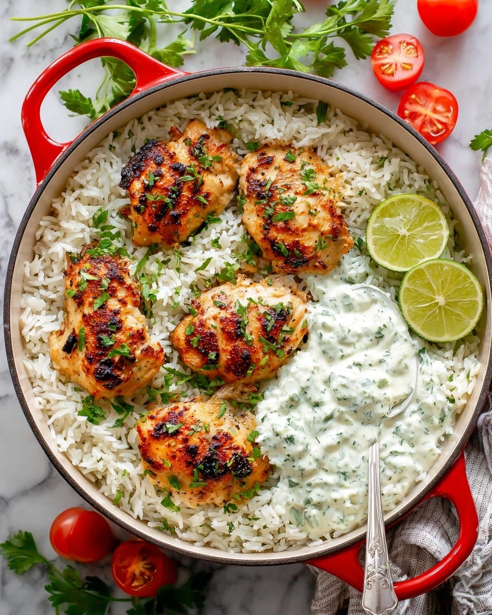 Dump-and-Bake Chicken Tzatziki with Rice Recipe