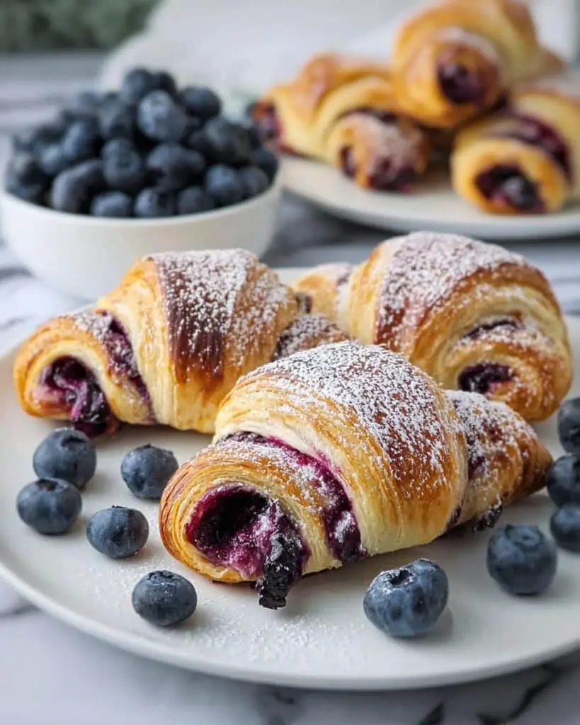 Blueberry Cream Cheese Puff Pastry Crescents Recipe