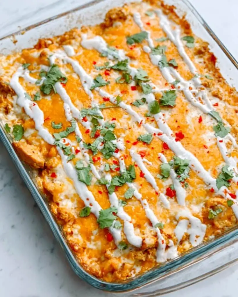 Healthy Buffalo Chicken Cauliflower Casserole Recipe