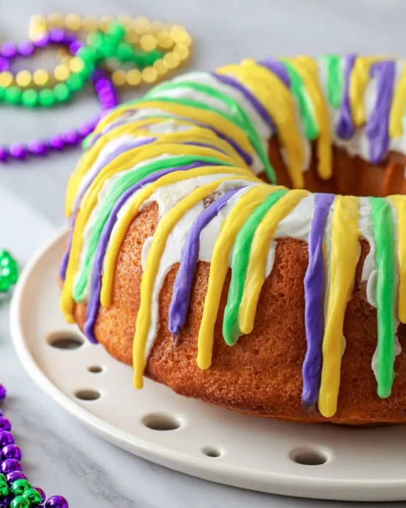 Cinnamon Roll King Cake with Colorful Icing Recipe