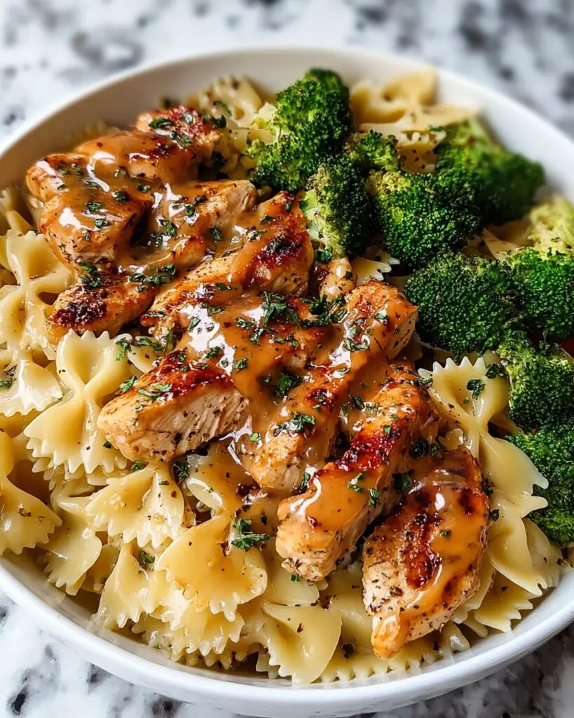 Cowboy Butter Lemon Bowtie Chicken with Broccoli Recipe