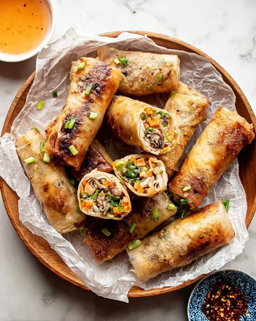 Rice Paper Egg Rolls with Shrimp and Vegetables Recipe