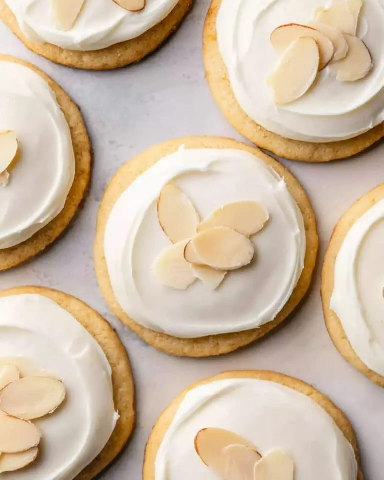 Soft Almond Sugar Cookies with Almond Buttercream Frosting Recipe