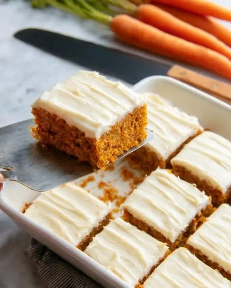 Moist Carrot Sheet Cake with Cream Cheese Frosting Recipe