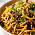 Mongolian Ground Beef Noodles Recipe