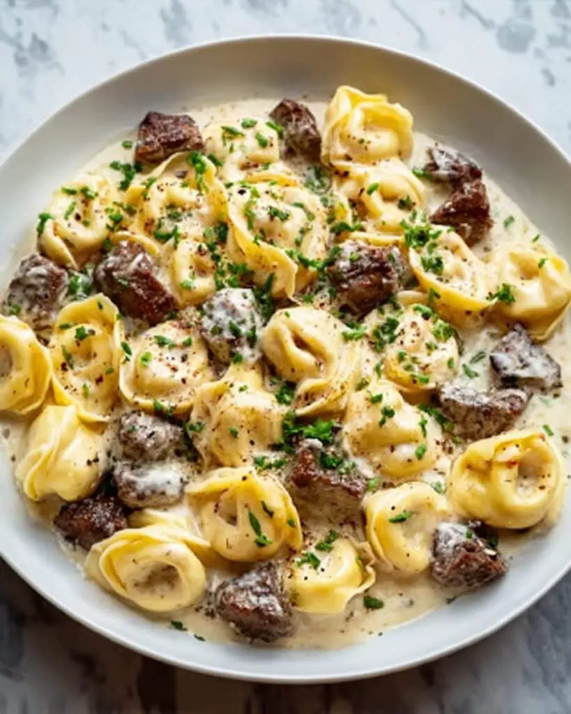 Irresistible 30-Minute Creamy One-Skillet Beef Stroganoff Tortellini Recipe