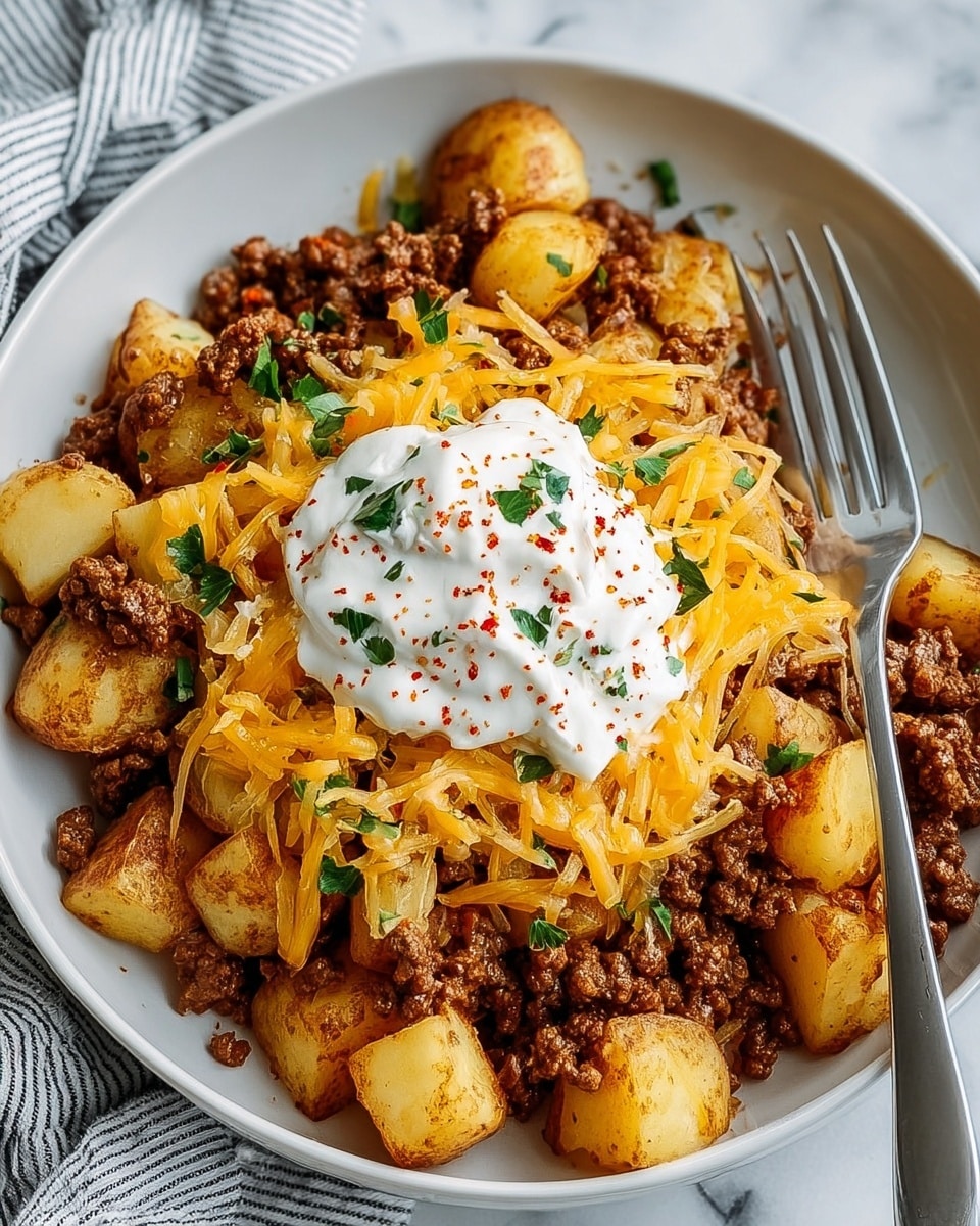 Creamy Ground Beef and Potatoes Casserole Recipe