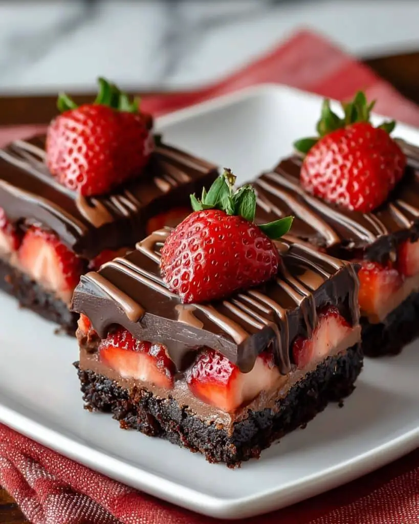 Chocolate Covered Strawberry Brownies Recipe