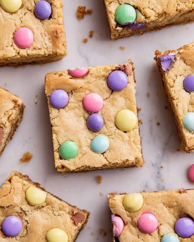 Easter M&M Cookie Bars Recipe