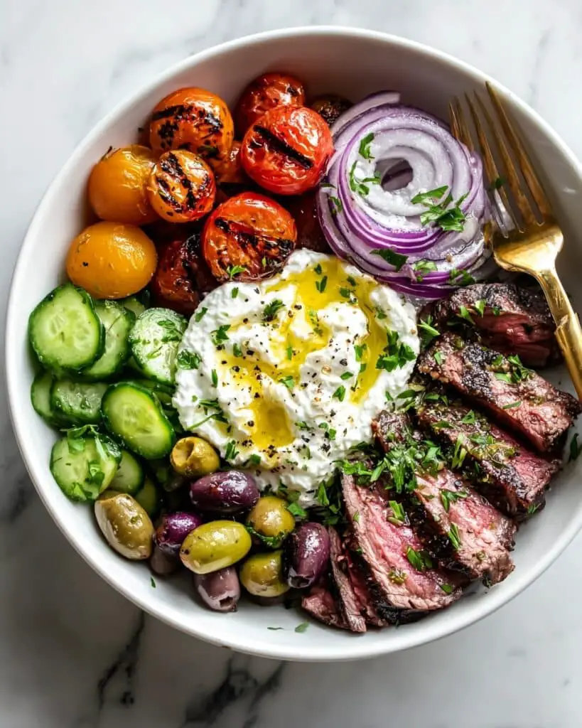 Mediterranean Steak Bowl Recipe