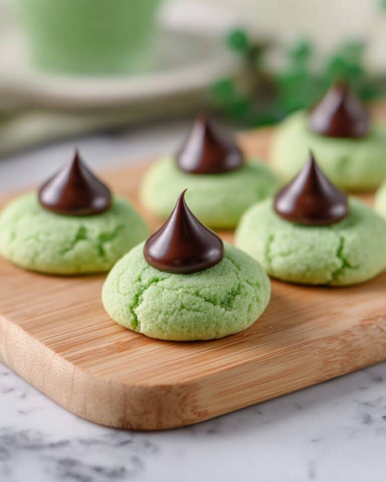 Mint Chocolate Kiss Blossom Cookies Recipe