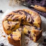 Blueberry Sour Cream Coffee Cake with Lemon Glaze Recipe