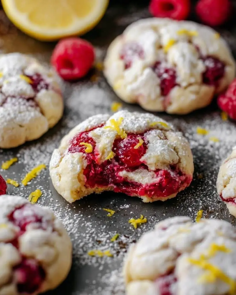 Lemon Raspberry Cookies with Glaze Recipe