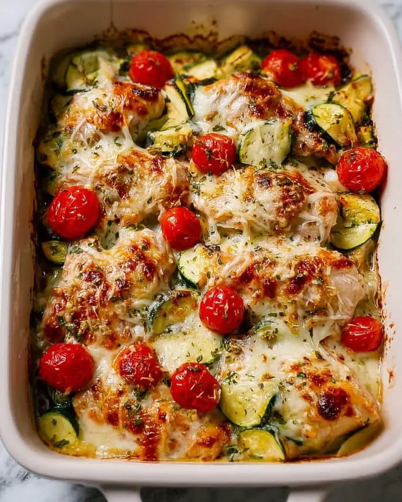 Mediterranean Chicken Zucchini Bake – Healthy, Flavorful & Easy! Recipe
