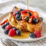 Croissant French Toast Casserole with Blueberries Recipe
