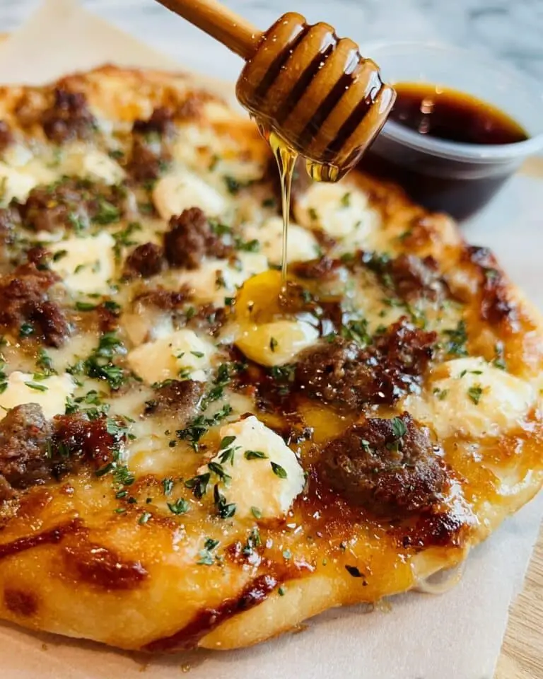 Sausage Ricotta Honey Hot Pizza Recipe