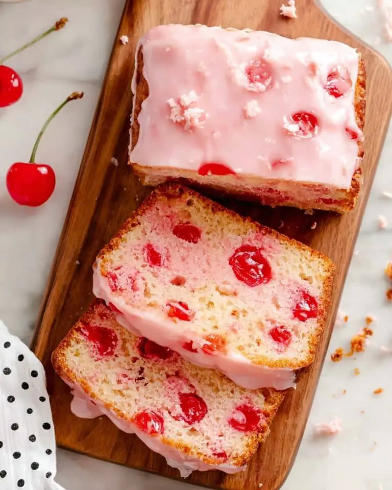 Cherry Almond Bread with Maraschino Cherries and Glaze Recipe
