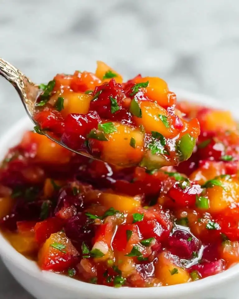 Delicious Peach Cherry Salsa Recipe