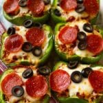 Creamy Pizza Stuffed Bell Peppers Recipe