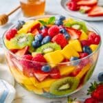 Tropical Fruit Salad with Citrus Honey Ginger Poppy Seed Dressing Recipe