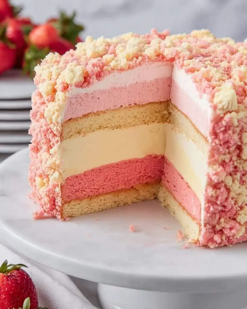 Strawberry Crunch Cake Recipe