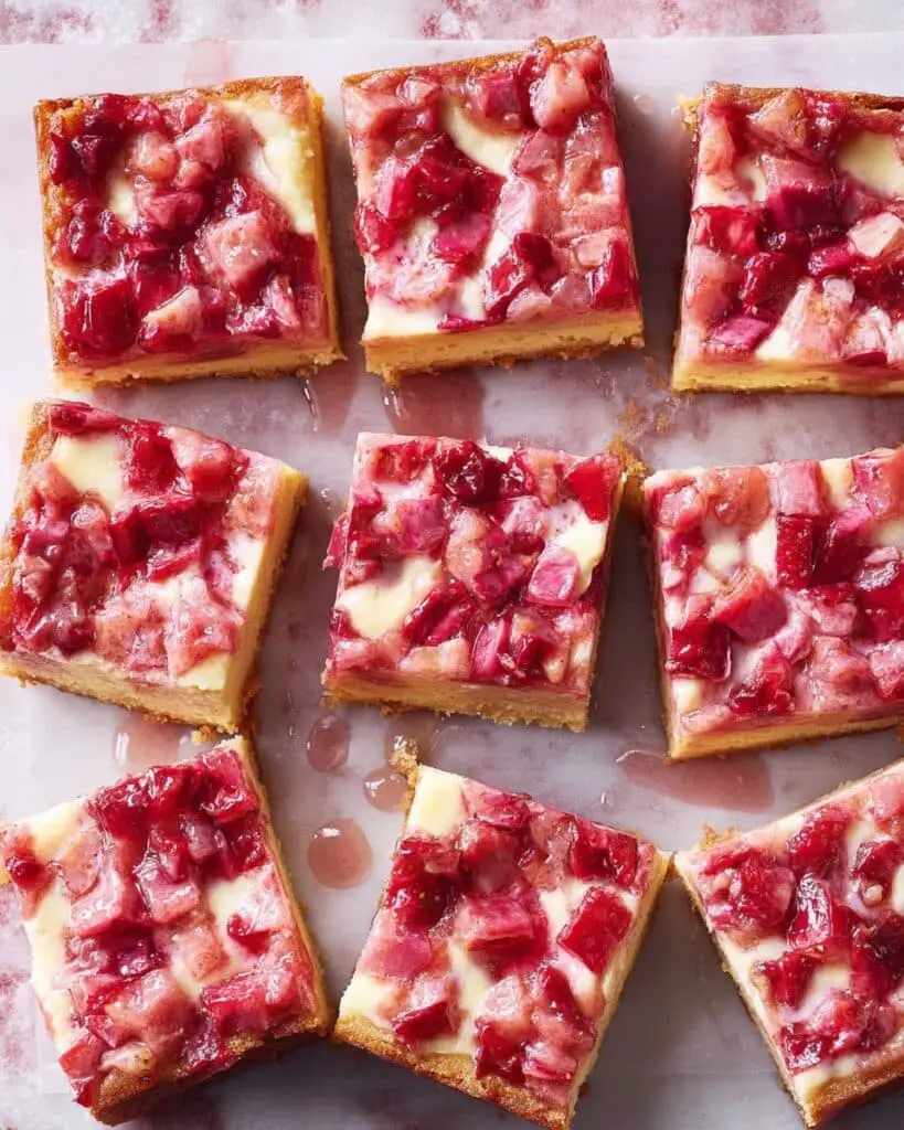 Cozy Small Batch Rhubarb Custard Bars Recipe