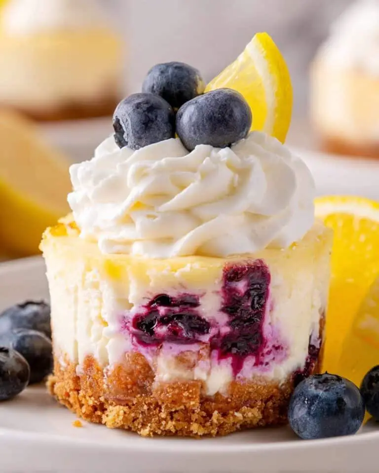 Lemon Blueberry Mini Cheesecakes Recipe