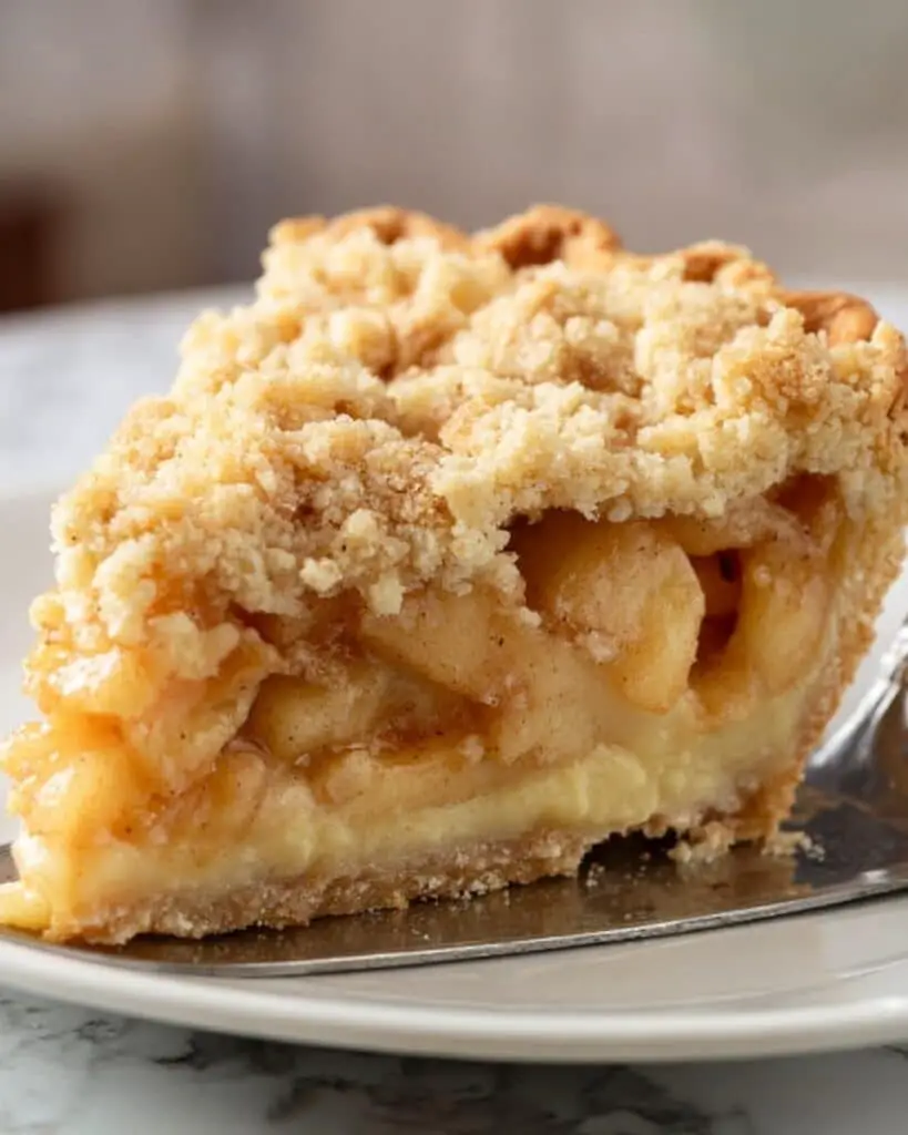 Peach Custard Pie with Greek Yogurt and Streusel Topping Recipe