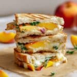 Peach and Brie Grilled Cheese Sandwich Recipe