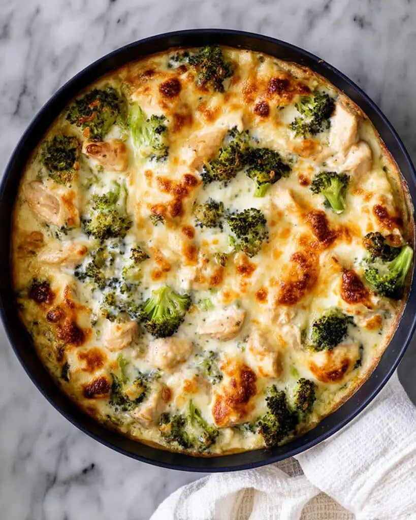 Creamy Chicken Broccoli and Cheese Casserole {Low-carb/Keto Friendly!} Recipe