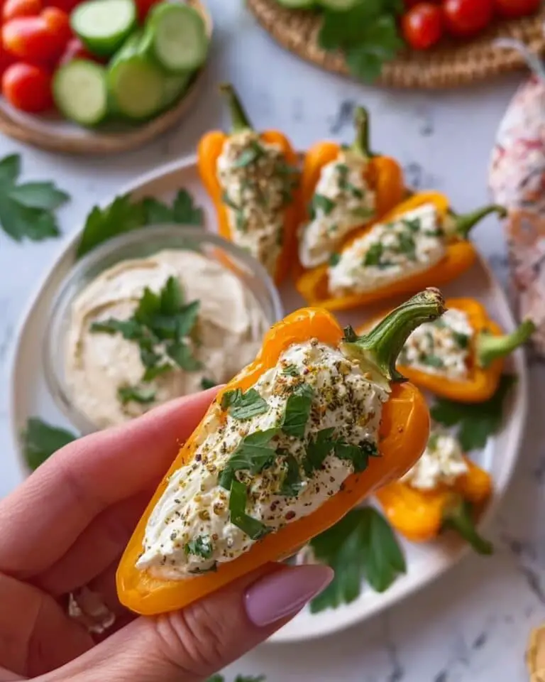Springtime Veggie Board with Stuffed Mini Peppers Recipe