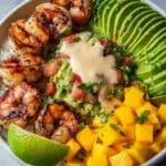 Shrimp and Avocado Bowls with Mango Salsa & Lime-Chili Sauce Recipe