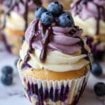 White Chocolate Blueberry Cheesecake Cupcakes Recipe